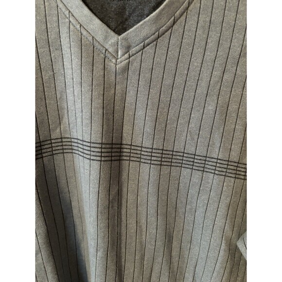 Mens Van Heusen Pullover L/S V Neck Stripe Dress Sweater Size XXL Preowned - Picture 3 of 5